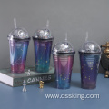 Double Constellation Creative Cup with straw